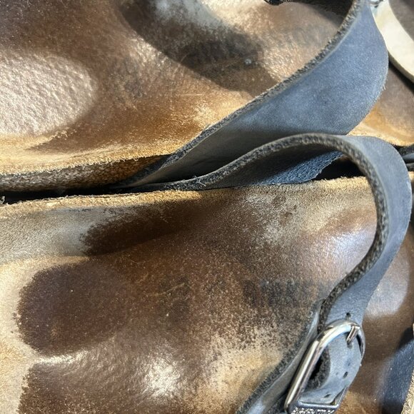 Birkenstock Mayari Sandals Size 9 EU 39 Dove Blue Mineral Nubuck Leather - Picture 5 of 10